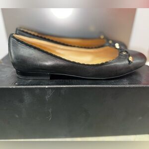 Lauren Ralph Lauren Black Leather Flats